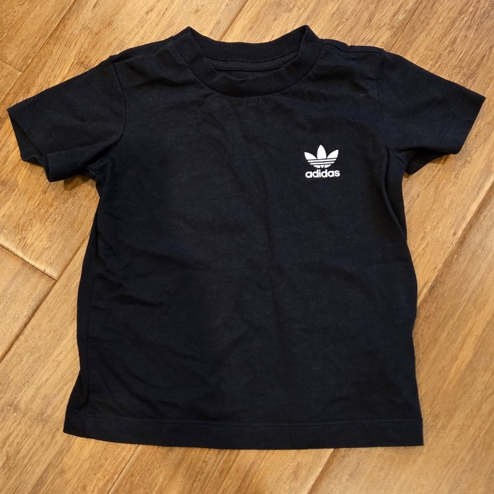 Adidas Snap Neck Trefoil Short Sleeve Tee Shirt